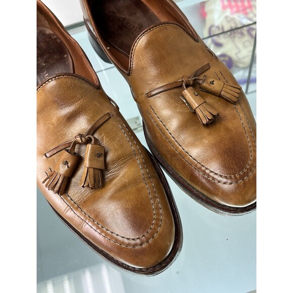 Allen Edmonds Grayson Mens Tassel Loafers Coffee Leather A8367 Sz US 10.5 main image 6